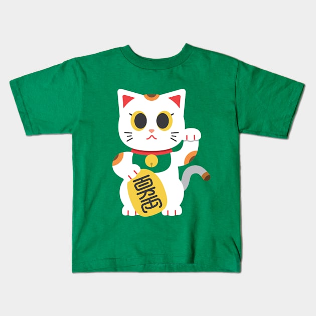 Maneki Neko Kids T-Shirt by BryantAlmonteDesign